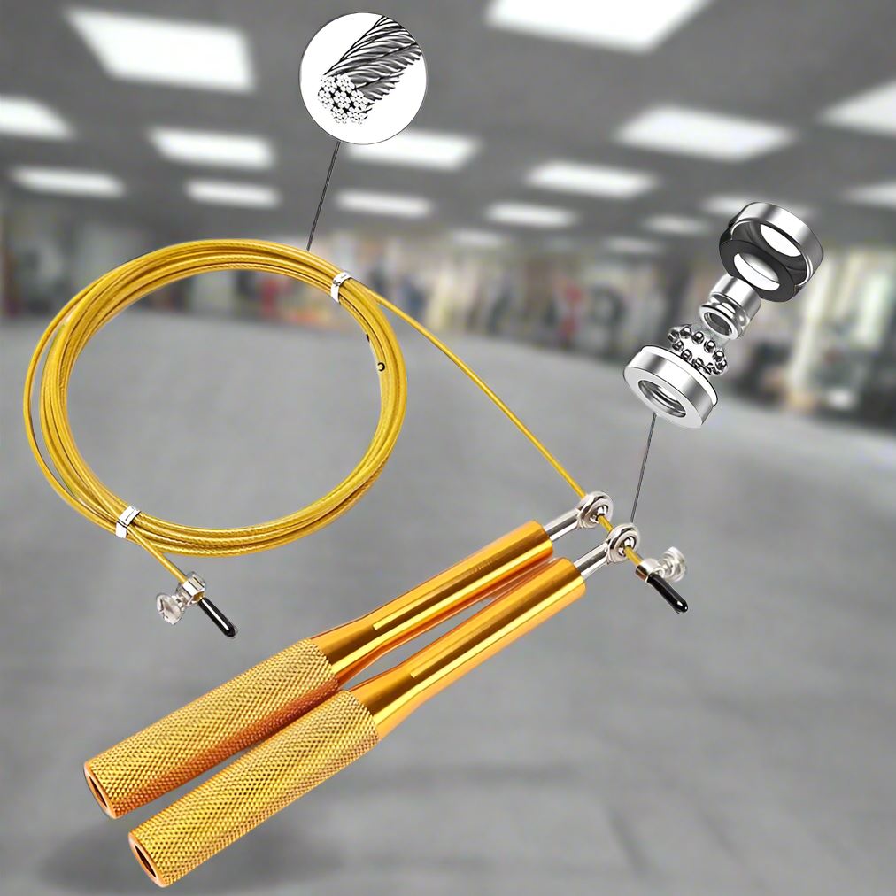 Corde à Sauter - JumpRopeCrossfit™ - Or - Dynamique Sport