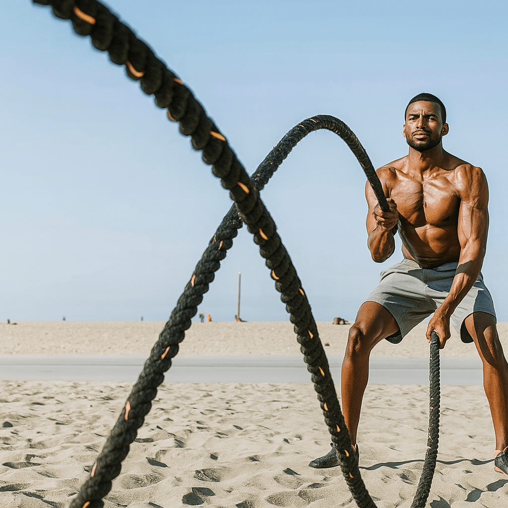 Corde Musculation - TitanSkip™ - Jaune - Dynamique Sport