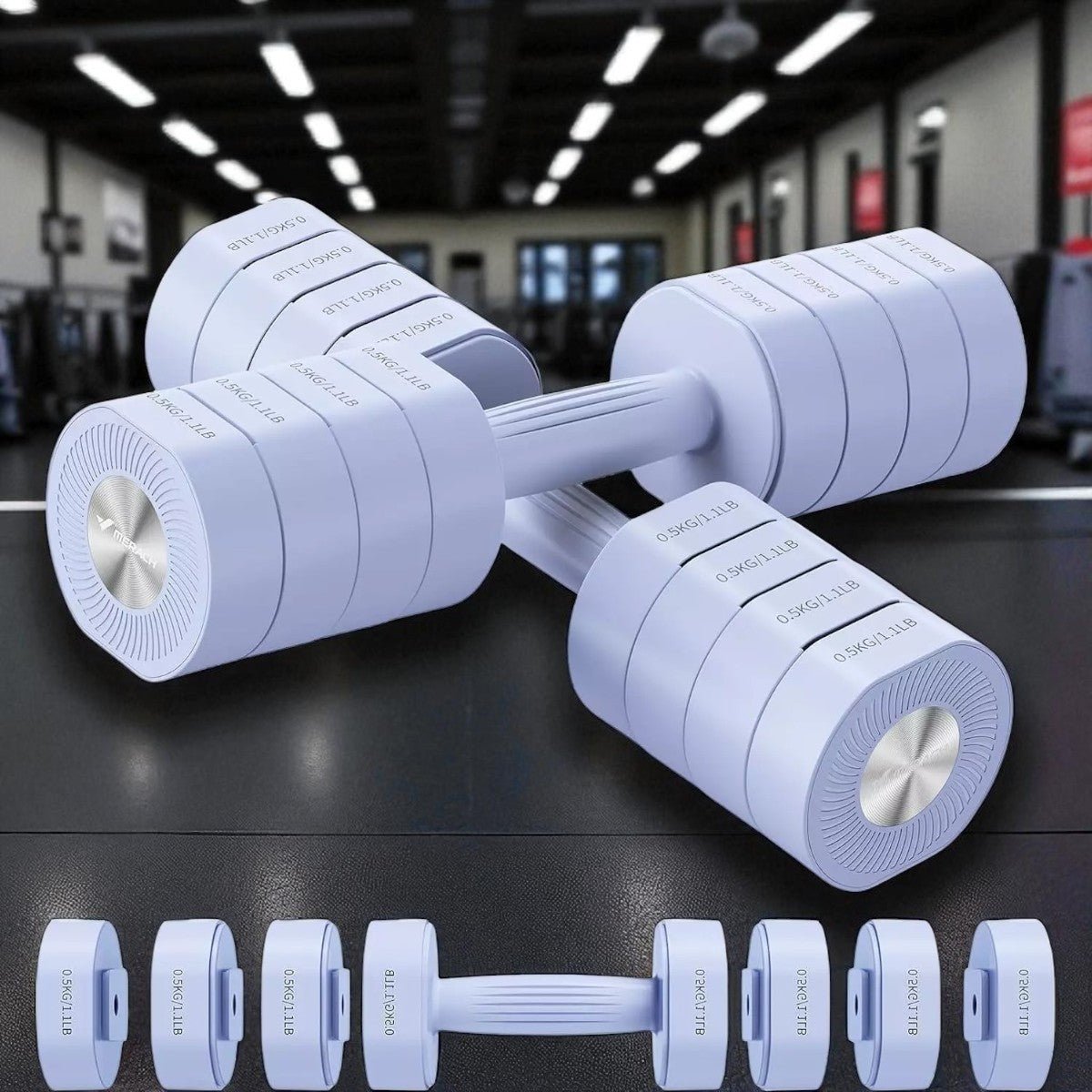 Haltères - AdjustTechDumbbells™ - Bleu - Dynamique Sport