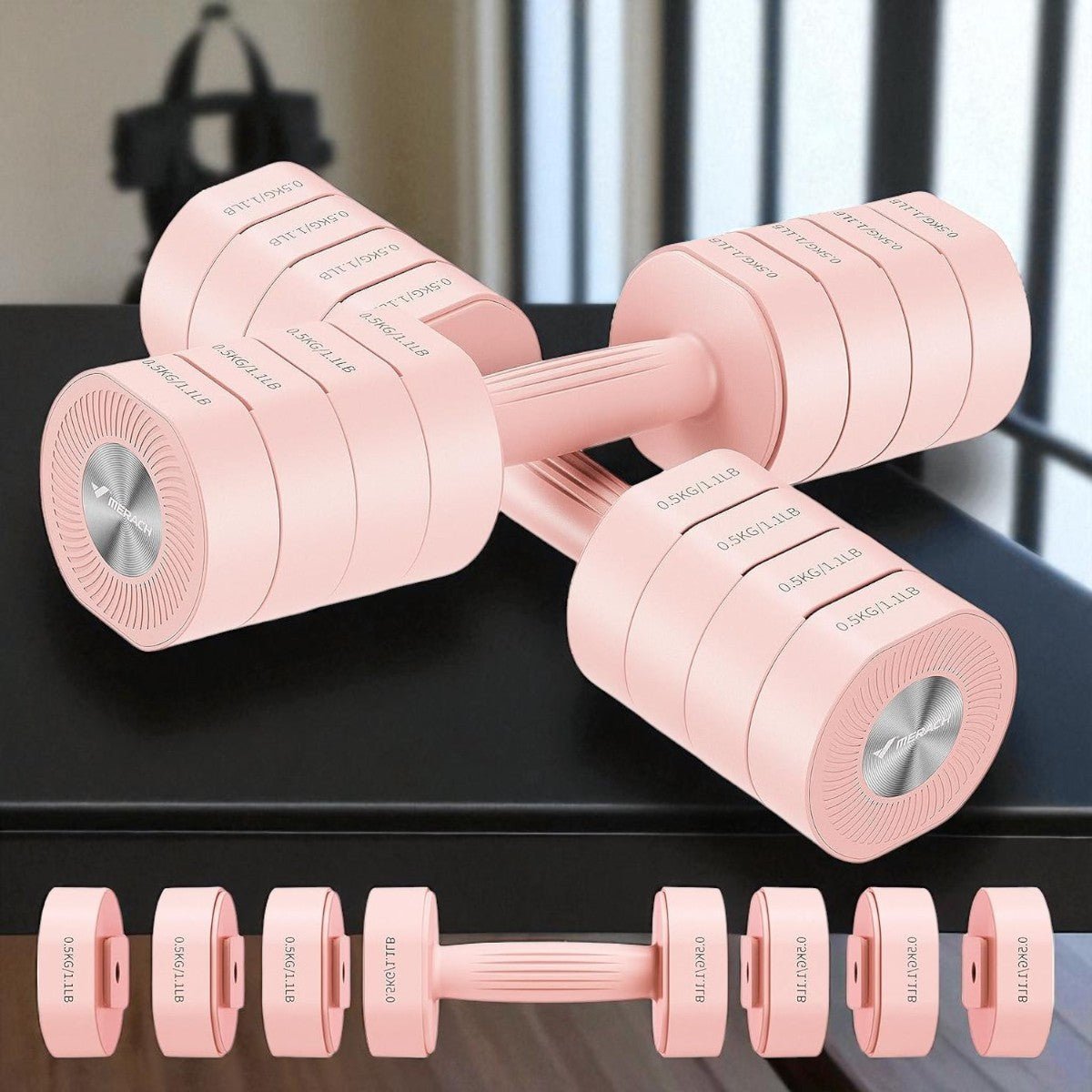 Haltères - AdjustTechDumbbells™ - Rose - Dynamique Sport